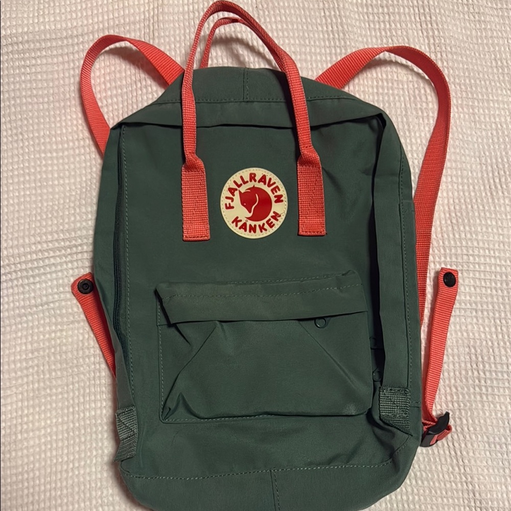 Fjallraven Kånken Green and Pink Backpack
